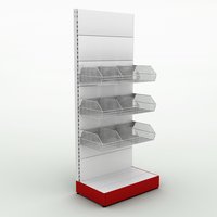 Стелаж для магазину з кошиками